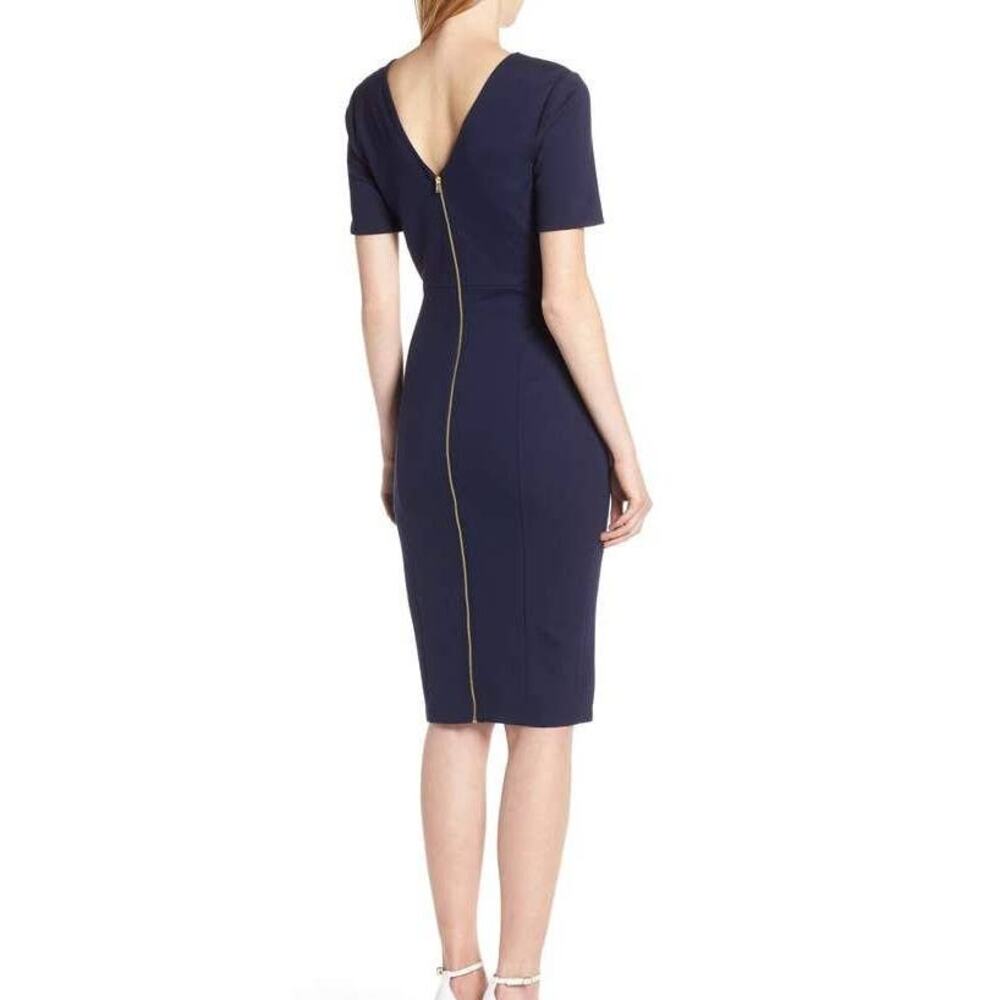 Ali & Jay Luck Be A Lady Navy Ponte Sheath Mini Dress Women's XS